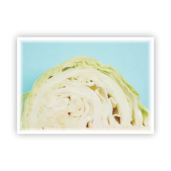 A4 Glass Cutting Board - Cabbage