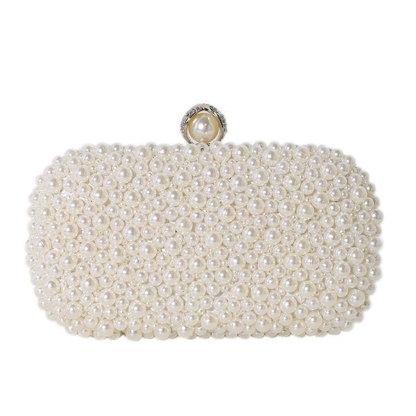 ZELTRYN Women's Elegance Pearl Inlaid Handmade Beaded Bag