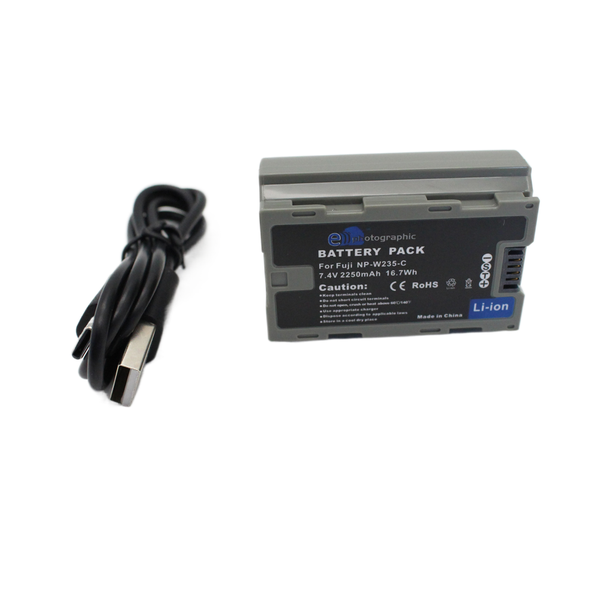 E Photographic NP-W235 2250 mAh Type C Battery for Fujifilm