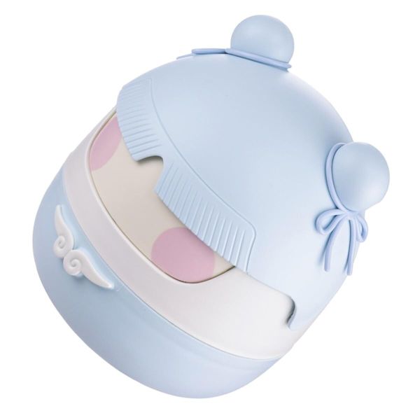 Small Cartoon Desktop Trash Can with Flip Lid, Plastic Bathroom