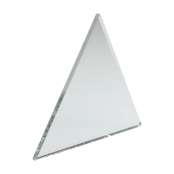 40-Piece Triangle-Shaped Acrylic Mirror Wall Stickers - Silver