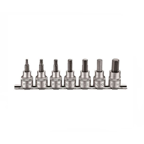 Force - 3/8" Drive - 7 Piece Socket Bit Hex Set