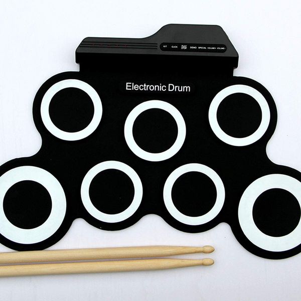 Portable Electronic Drum Digital USB 7 Pads Roll up Drum Set