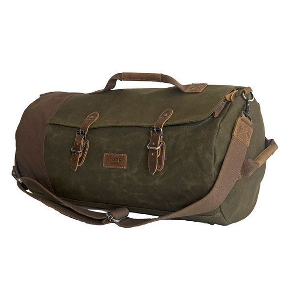 Troop Heavy Cotton Canvas Wax Duffle Bag - Olive