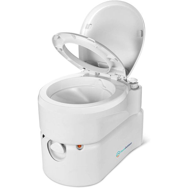 FocusOutdoor 24L Dual Flush Caravan CassetteToilet with Level Indicator