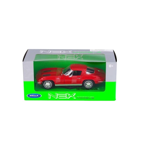 Welly -Model 1:24 Chevrolet Corvette Sting Ray (C2), Red, 1963