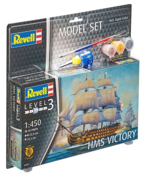 Revell 1/450 HMS Victory Model Kit w/paints, Glue and Brush