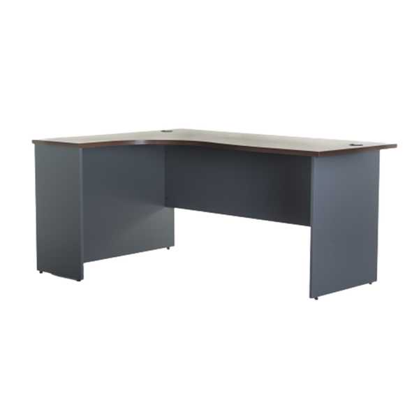 Corner Desk Right - Walnut/Dark Grey