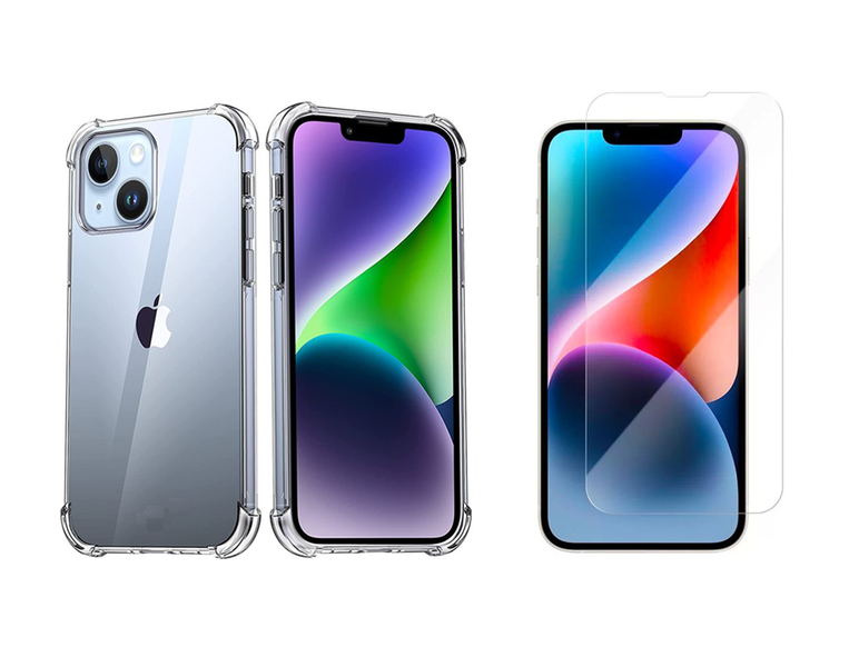 Bumper Cover &amp; Tempered Glass Screen Protector for iPhone 14 Pro Max (6.7")