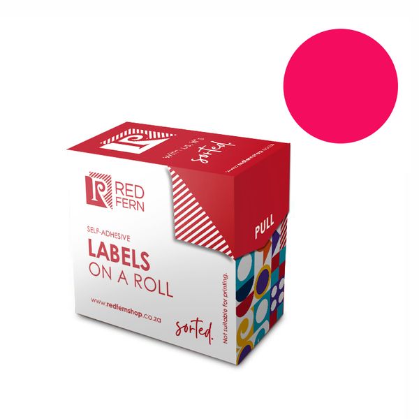 Redfern C19 Colour Code Labels - Fluorescent Pink 5's