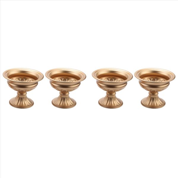 Metal Elegant Vase For Wedding Party Decor Anniversary (Golden 2 Pcs)