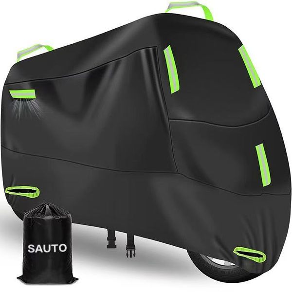 SAUTO - 4 Sizes Motorcycle Cover Waterproof All Season Heavy Duty 210D PU