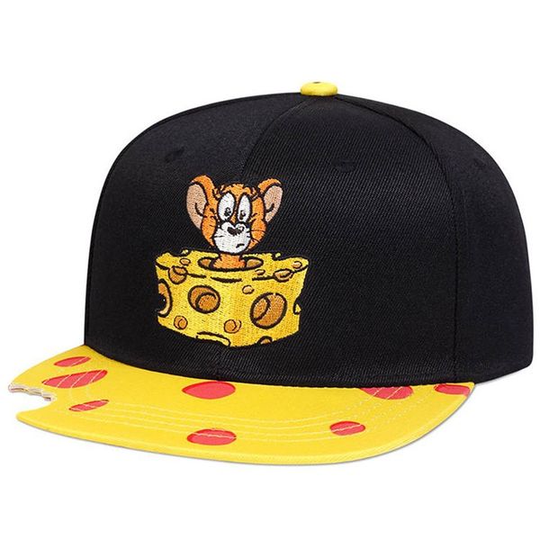 Cartoon Fashion Mouse Embroidered Baseball Cap Casual Flat Brim Hat