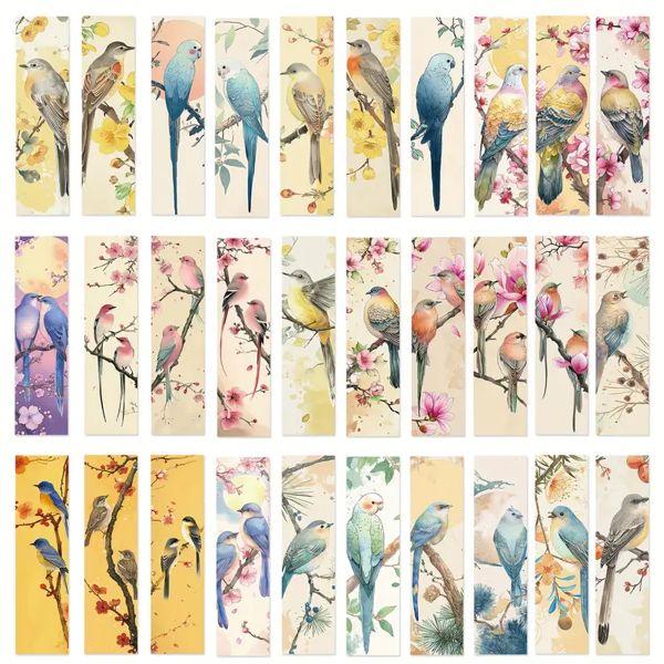 30 x Bird Avian Life Paper Bookmarks