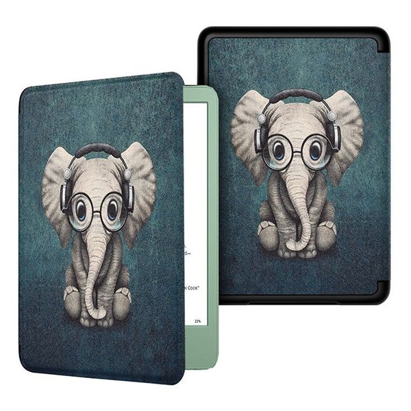 Amazon Kindle 6" Wi-Fi 16GB Matcha (11th Gen 2024) Cover Bundle - Elephant
