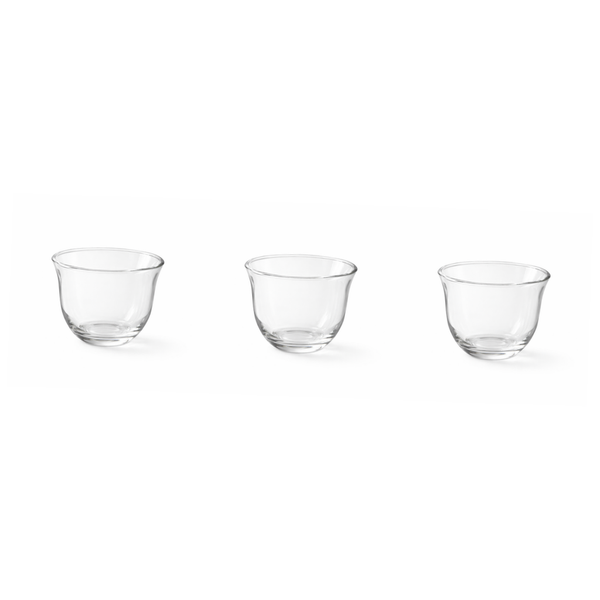 3 Pack - Minimalist 60ml Glass Tea Tasting Cup - Transparent