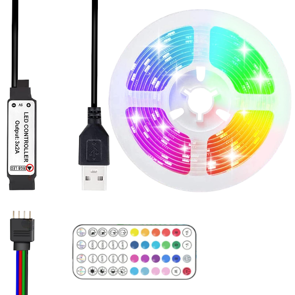 5M LED Strip Lights with Bluetooth and Music Sync - White