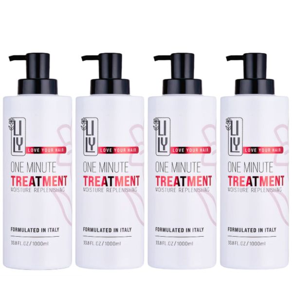 Lily One Minute Treatment 1L Conditioner 4 Pack- Fast Repair &amp; Hydration