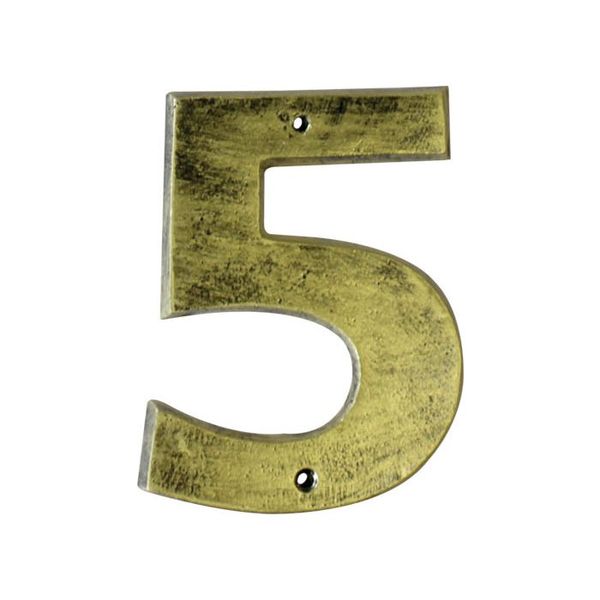 Antique Gold Numeral No .5 (200mm)