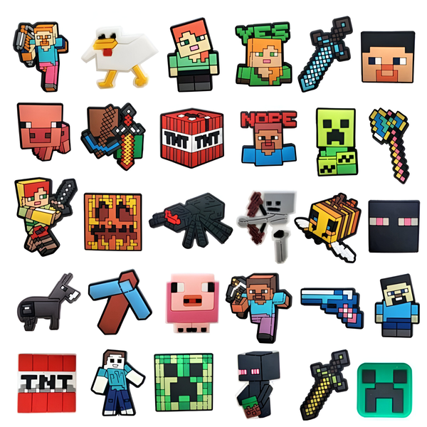 20-Piece Minecraft Shoe Charm
