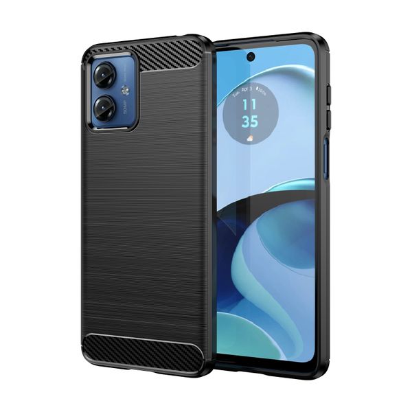 Carbon Fiber Soft TPU Phone Case Compatible With Motorola Moto Edge 50 Fusion