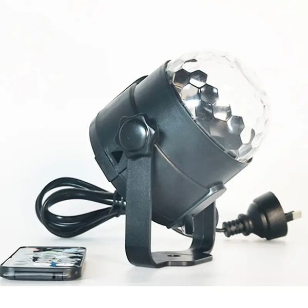 Colorful Rotating Remote Control Crystal Magical 3W Mini RGB LED Ball Light