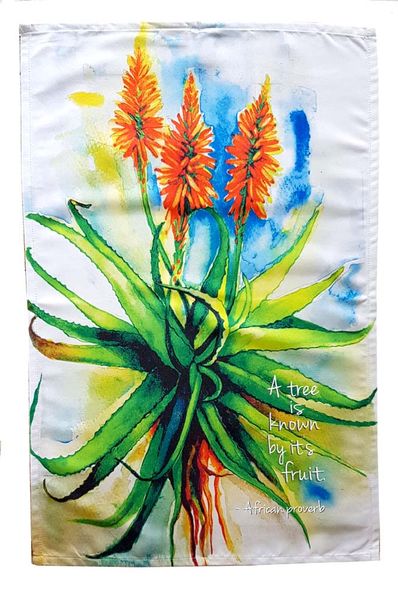 Aloe Flower Tea Towel Dish Cloth 67x44,5cm