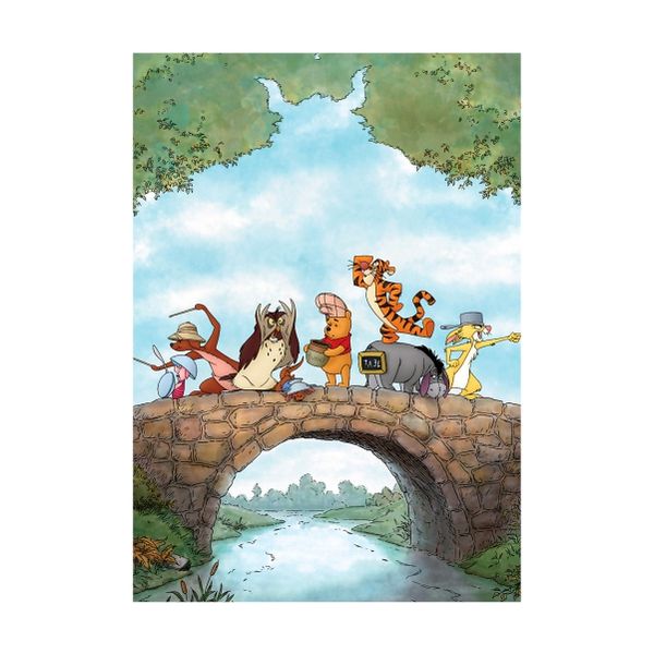 On the Bridge Winnie the pooh - A1 Poster