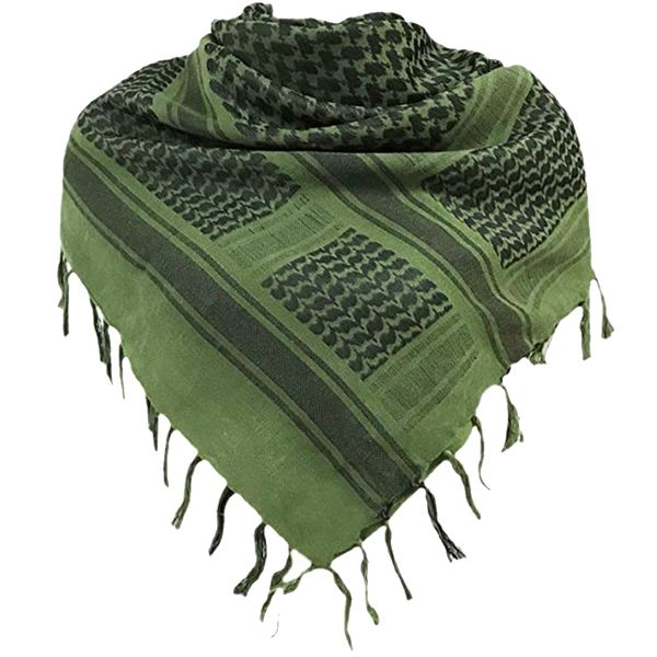Military Shemagh Tactical Desert Arab Keffiyeh Head Neck Scarf - Tan Skull