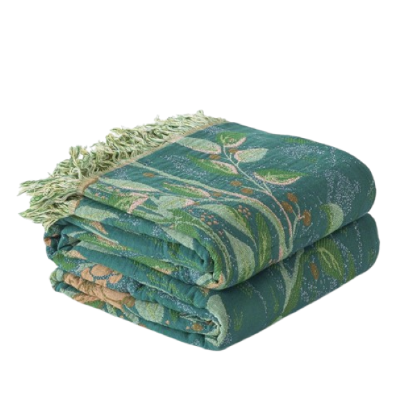 Linen Boutique Bohemian 100% Cotton ThrowBlanket With Fringes