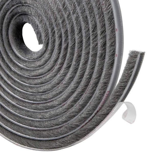 Door And Window Weather Strip Brown 5m, Self Adhesive Door Brush Seal Strip