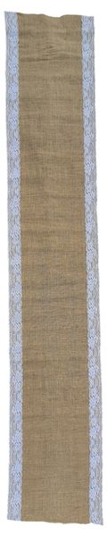 Hessian/Burlap Table Runner With Lace 300x48cm