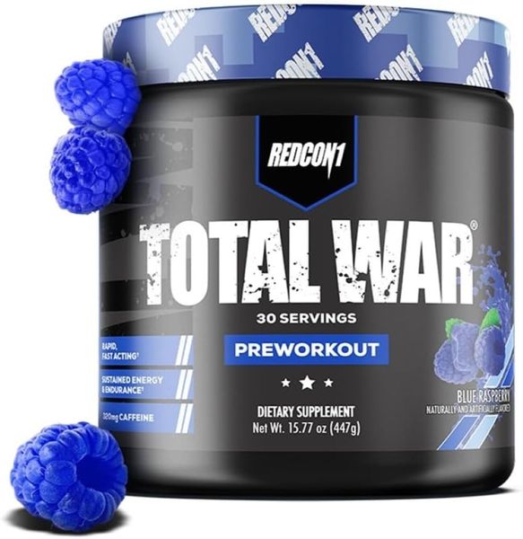 Redcon1 Total War Pre Workout 30 Servings - Blue Raspberry