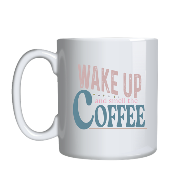 Wake Coffee Lover Mugs Trendy Graphic Cup Design Birthday Present 033