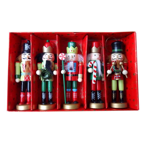 5 Pcs/Set 12CM Nutcracker Christmas Soldier Decorations Puppet Christmas Do