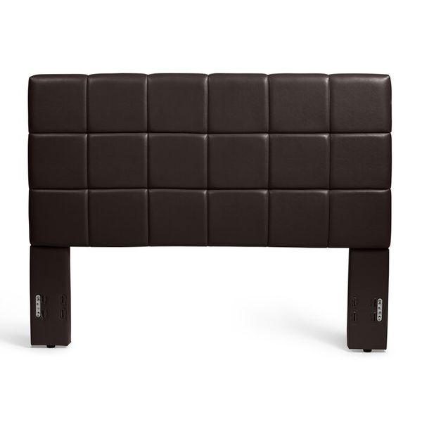 Kelly Middlebrook Brown Leather Upholstered Head image