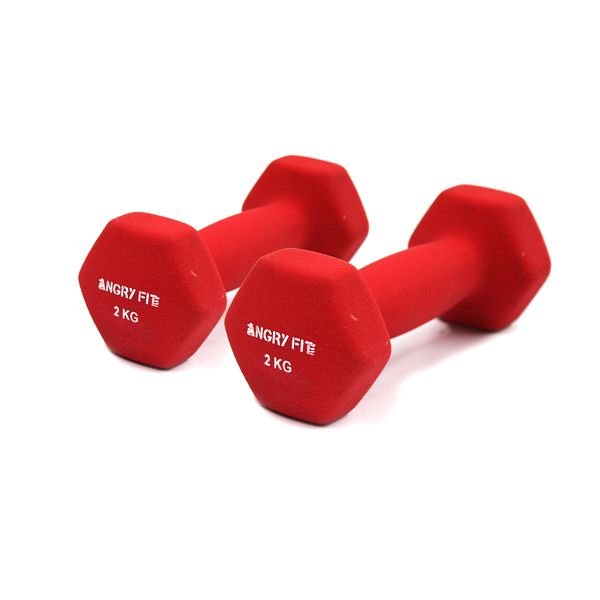 Angey Fit - Hexagon Neoprene Dumbbell Set
