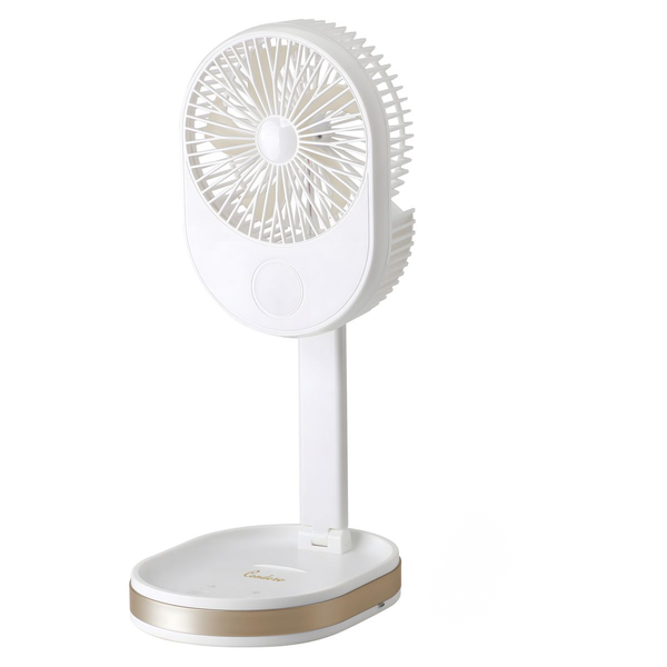 Folding Desk Fan with Night Light,USB Rechargable Table Fan