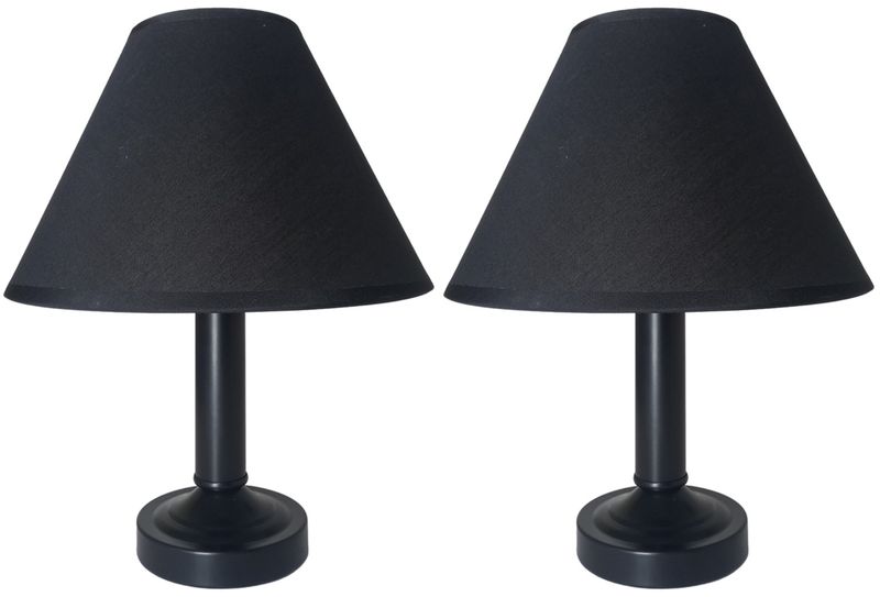 Litex Lamps Mini Table Lamp with Lampshade Twinpack