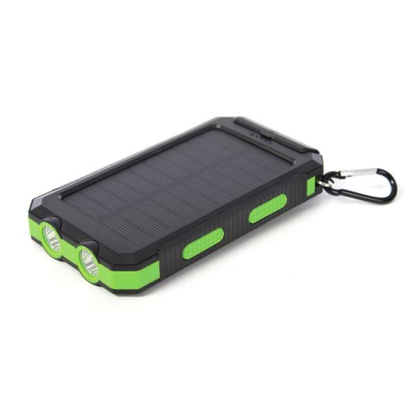 13000mAh Solar Powered Power Bank - Dual USB Output &amp; Flashlight - Orange