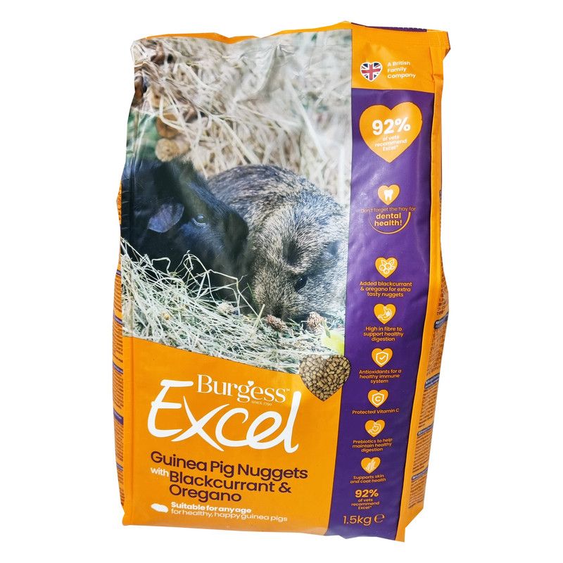 Burgess Excel Guinea Pig Nuggets with Blackcurrant & Oregano 1.5kg