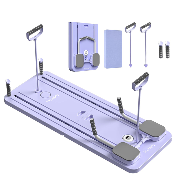 TELANPU Foldable Pilates Reformer Set - Multi-Purpose Home Fitness Board