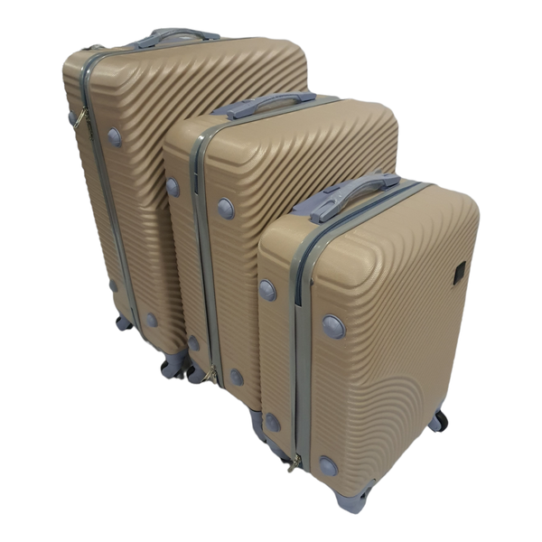 Sastro Quality Hard Shell Suitcase Set 3 Piece - Wave