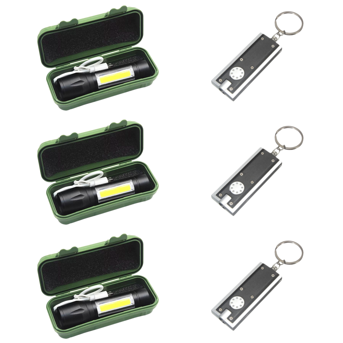 Mini Alloy USB Rechargeable Torch Flashlight & LED Keyring Torch - 3 Pack | Shop Today. Get it ...
