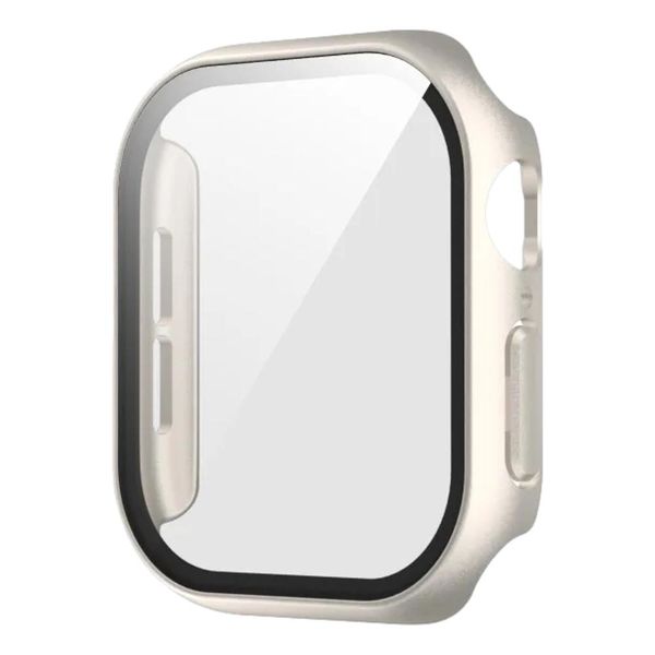 42mm Hard Case with Glass compatible with Apple Watch Series 10 - Rose Pink
