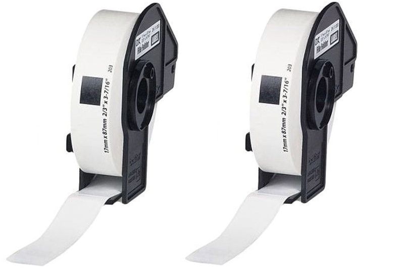 Compatible Brother DK 11203 File Folder Labels (17mm x 87mm) - Set of 2