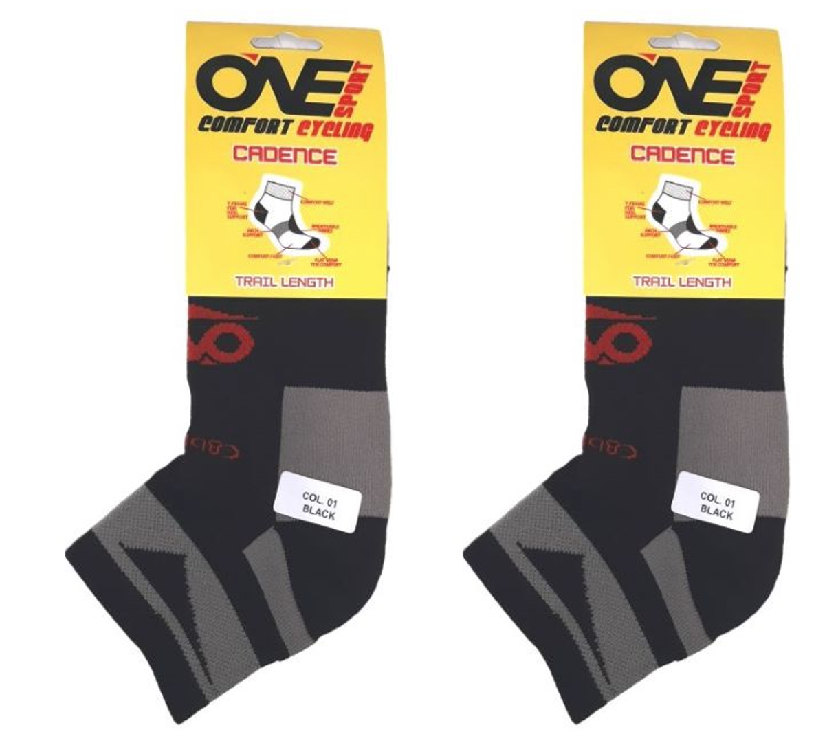 O'ne Sport Technical Advanced Cushioned Cycling Socks 2 Pairs Buy