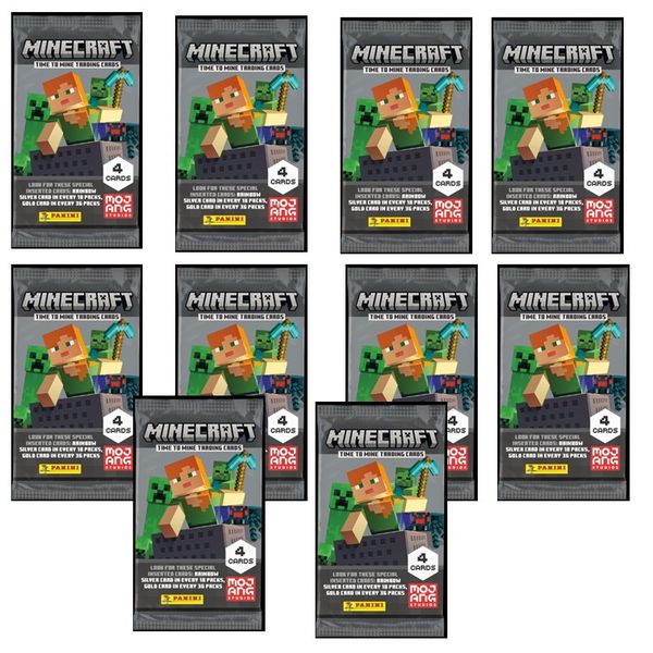 Minecraft 2 Trading Cards 10 Booster Packs Bundle (40 Cards)
