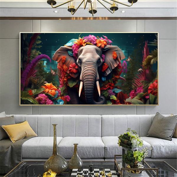 Canvas Wall Decor - Tropical Elephant - 0572