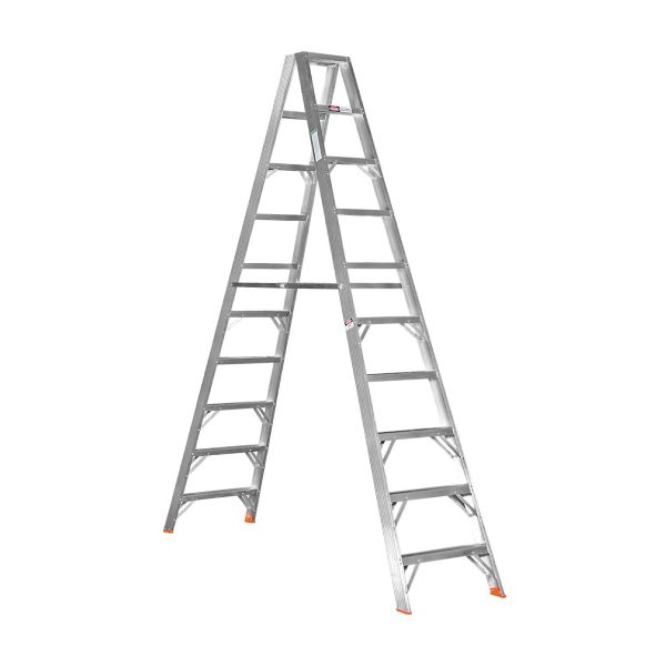 Mundo - 10 Step Ladder Double Sided - Aluminium